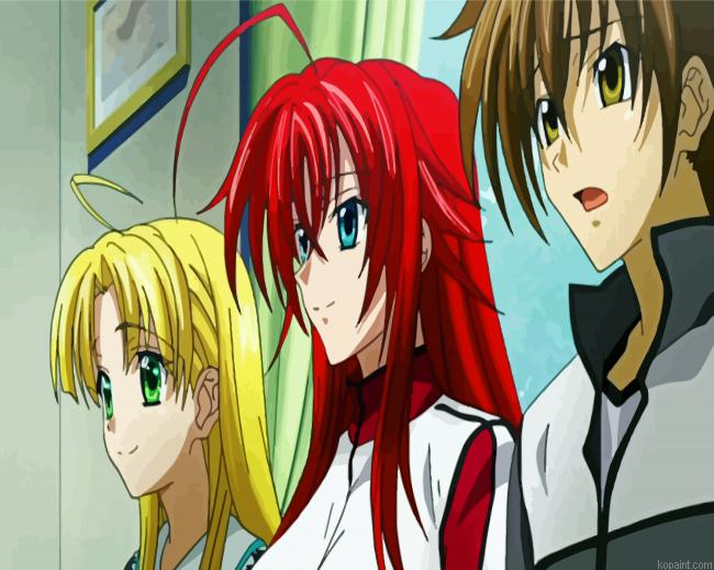 High School Dxd Characters Painting By Numberss.png