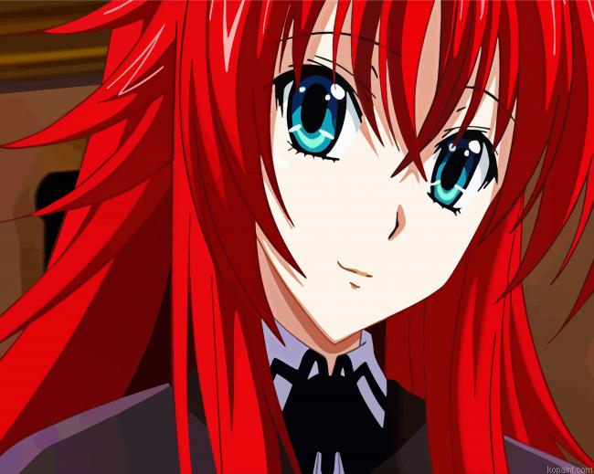 High School Dxd Rias Gremory Painting By Numberss.png