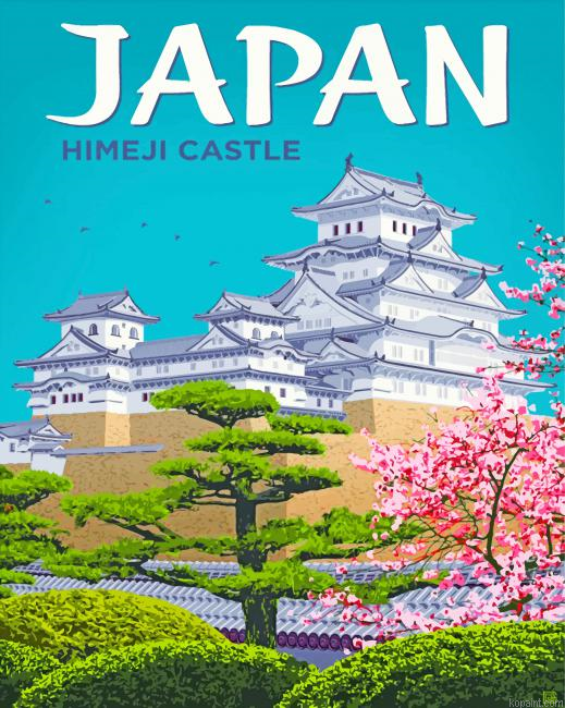 Himeji Castle Painting By Numberss.png