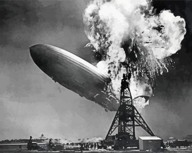 Hindenburg Disaster Paint By Numbers