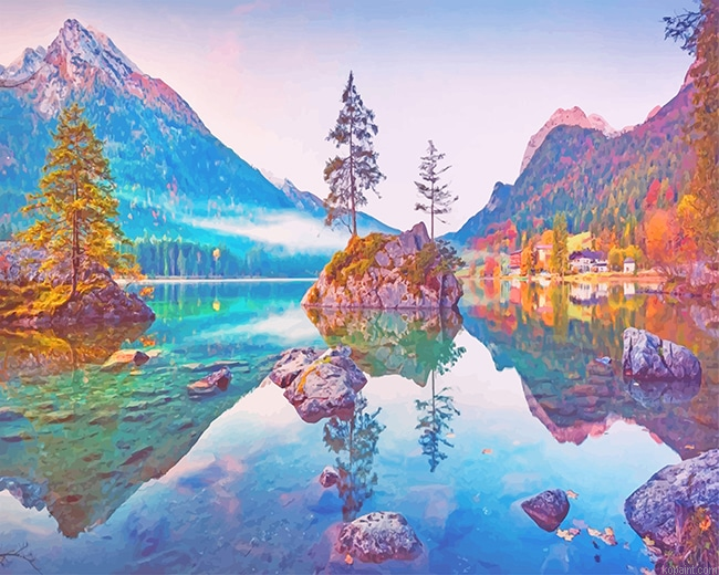 Hintersee Lake Germany New Painting By Numberss.png