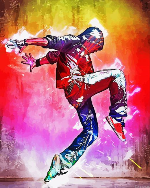 Hip Hop Dancer Art Painting By Numberss.png