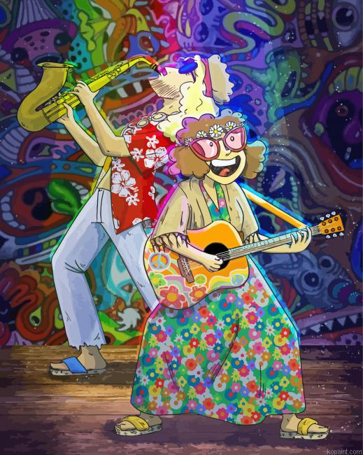 Hippie Couple Painting By Numberss.png