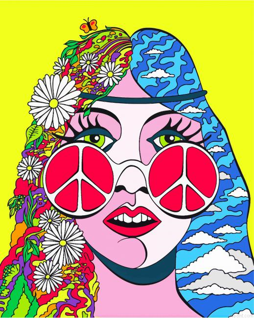 Hippie Girl Art Painting By Numberss.png