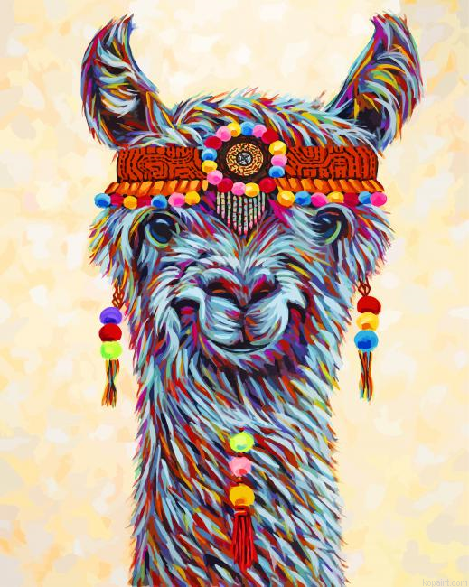 Hippie Llama Painting By Numberss.png