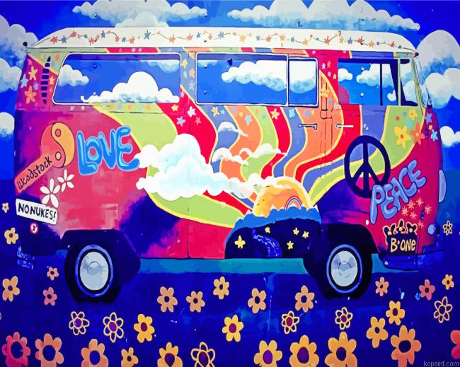 Hippie Vw Camper Painting By Numberss.png