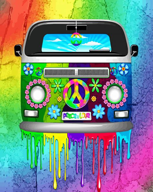 Hippie Van Art Paint By Numbers