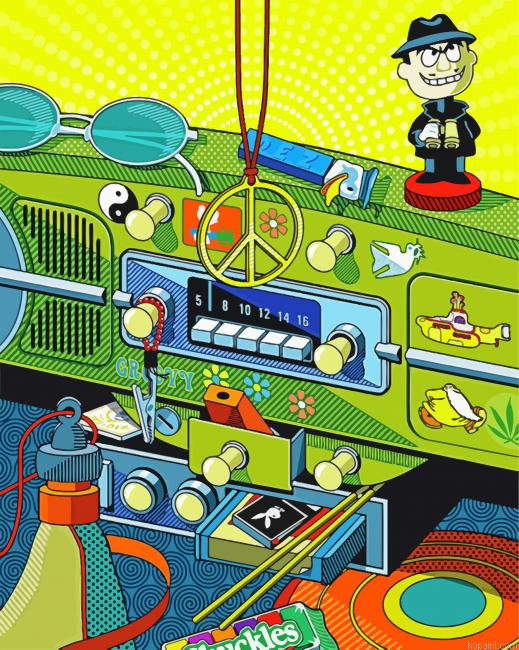 Hippie Van Inside Paint By Numbers