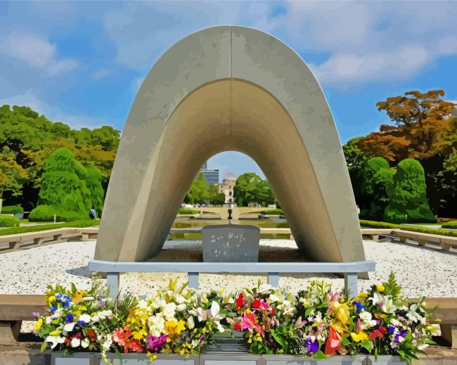 Hiroshima Peace Memorial Park Painting By Numberss.png