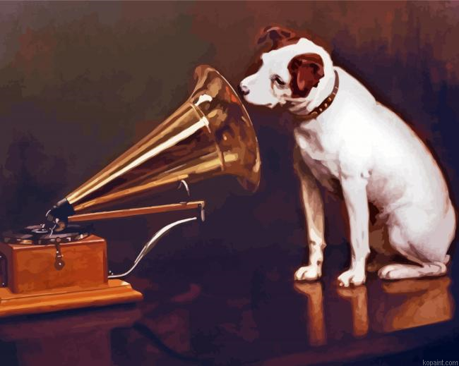 His Masters Voice Art Painting By Numberss.png