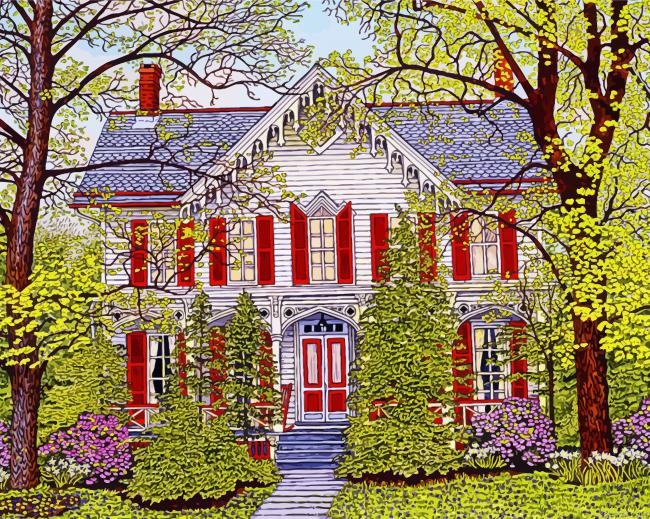 Historic House Garden Painting By Numberss.png