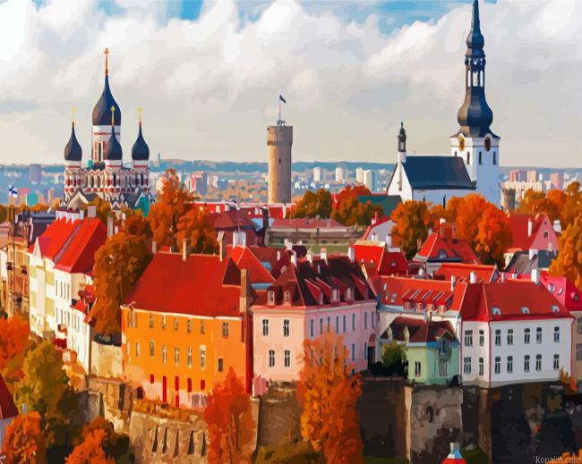 Historical Tallinn Estonia Painting By Numberss.png