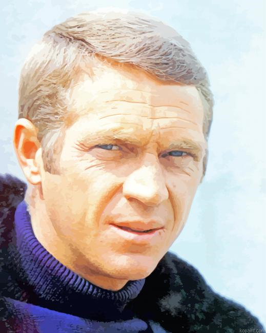 Hndsome Steve Mcqueen Painting By Numberss.png