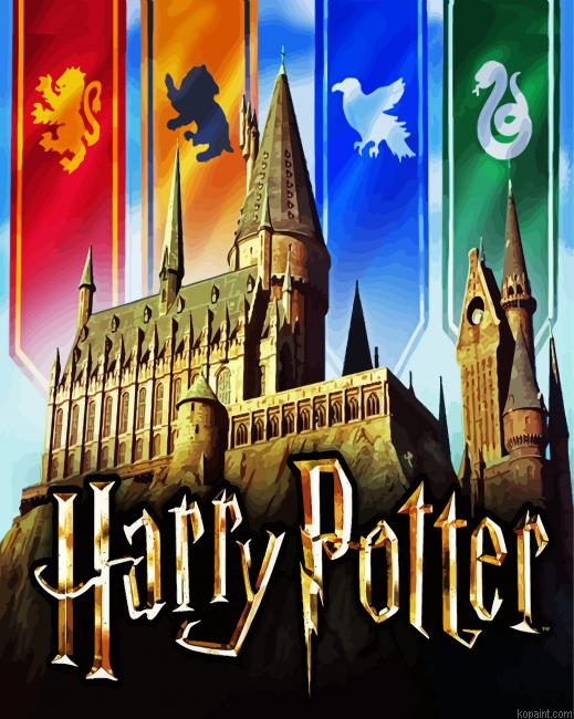 Hogwarts School Harry Potter Painting By Numberss.png