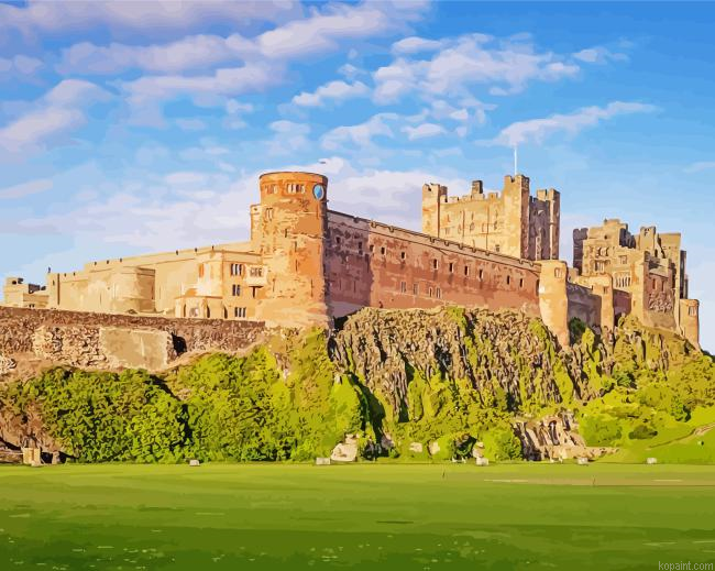 Holy Island Lindisfarne Castle Painting By Numberss.png