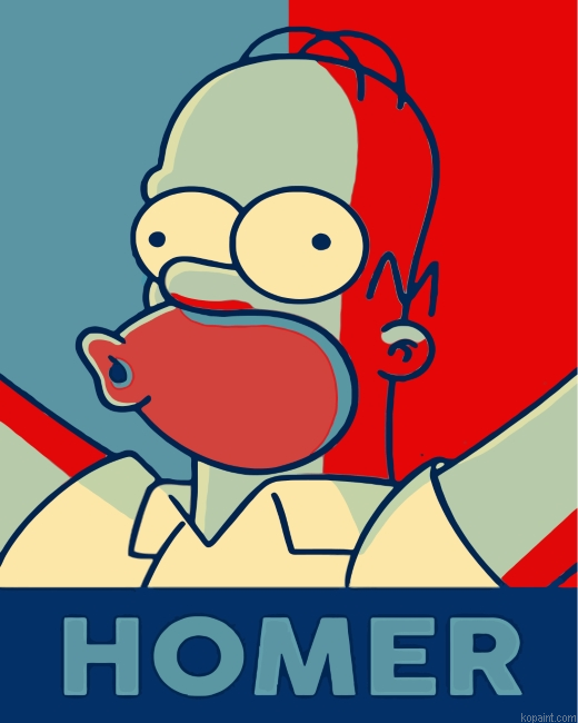 Homer Simpson Painting By Numberss.png
