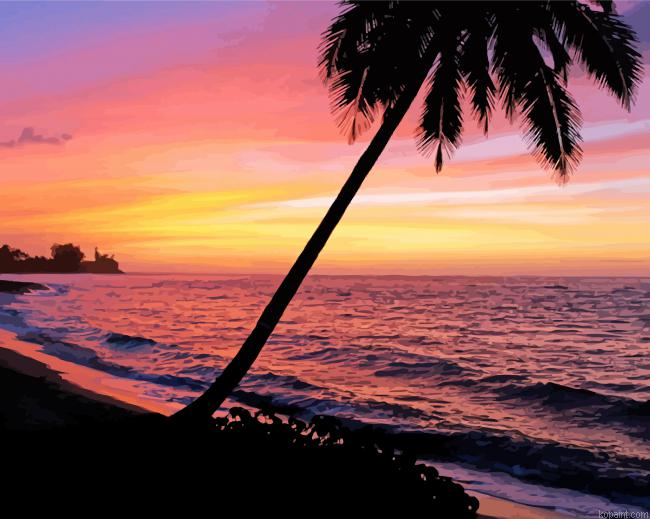 Honolulu Palm Silhouette Painting By Numberss.png