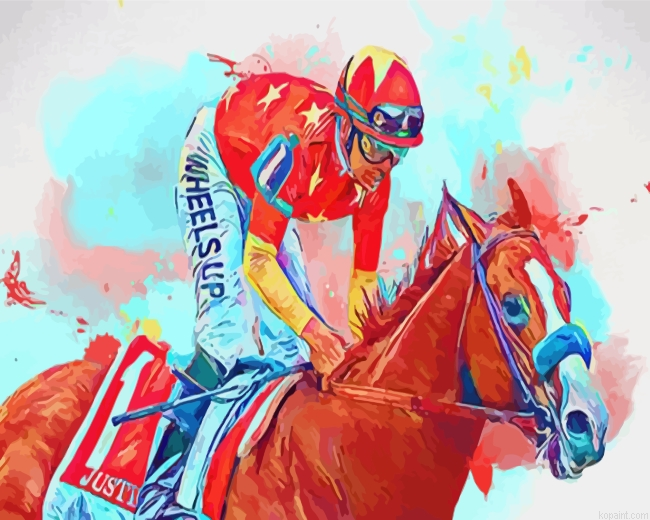 Horse Race Art Painting By Numberss.png