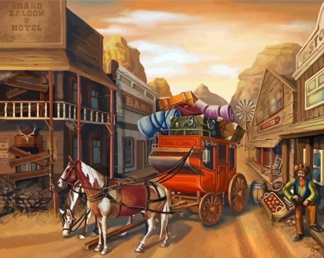Horse Stagecoach Painting By Numberss.png