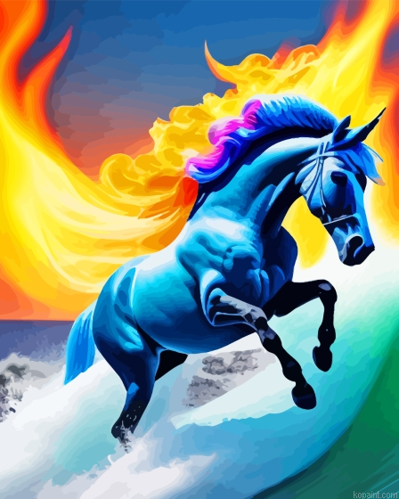 Horse Waves Painting By Numberss.png