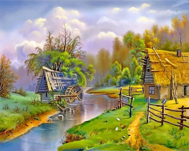 House By The Lake Painting By Numberss.png