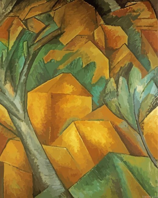 Houses At Estaque By Georges Braque Painting By Numberss.png