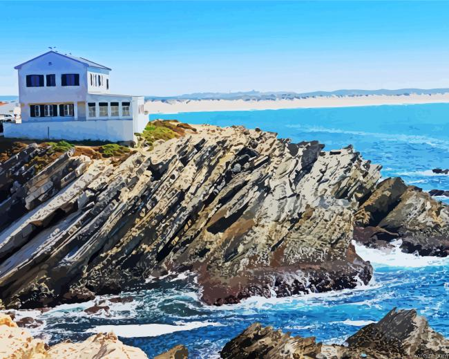 Houses On A Cliff Painting By Numberss.png
