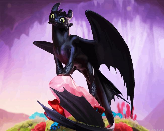 How To Train Your Dragon Toothless Paint By Numbers.png