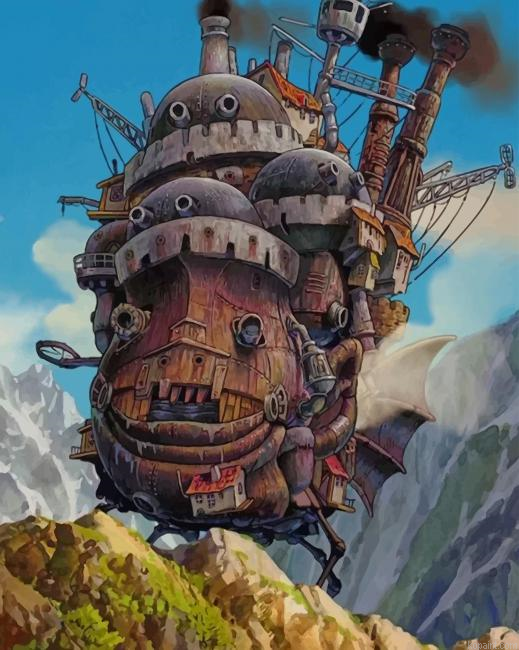 Howls Moving Castle Studio Ghibli Painting By Numberss.png
