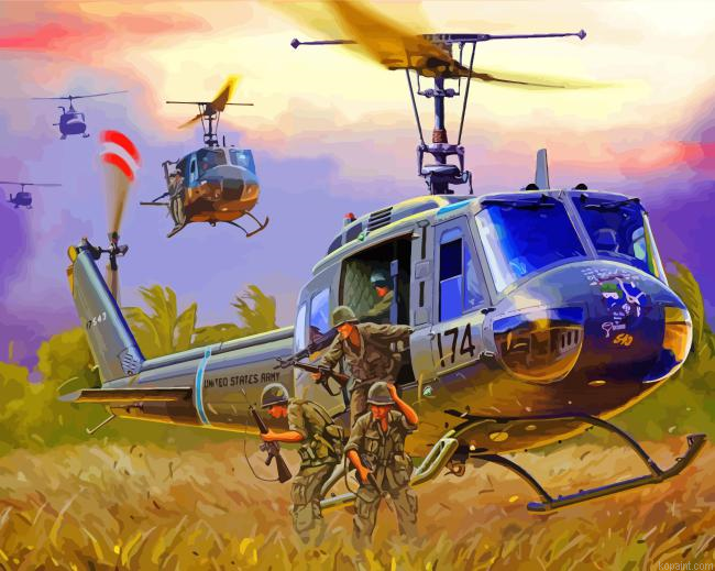 Huey Military Helicopter Painting By Numberss.png