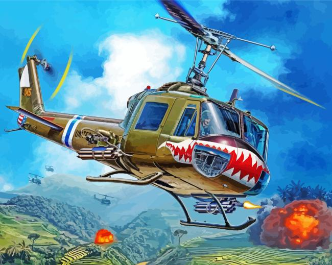 Huey Utility Helicopter Painting By Numberss.png