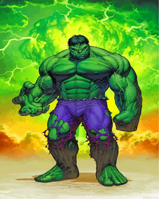 Hulk Hero Painting By Numberss.png