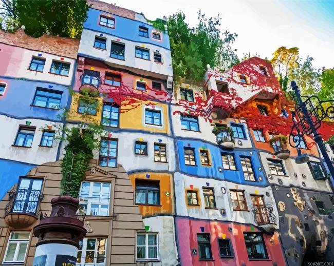 Hundertwasser House Wien Paint By Numbers.png