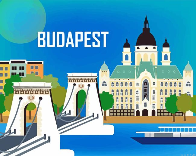 Hungary Budapest Bridge Painting By Numberss.png