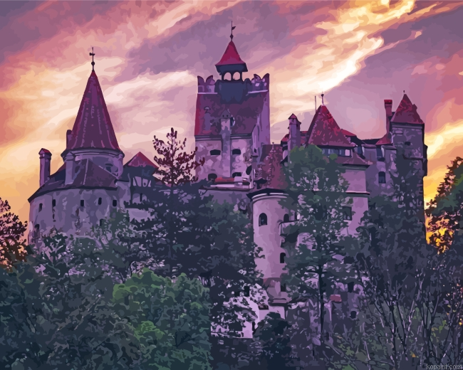 Hunyad Castle Sunset Painting By Numberss.png
