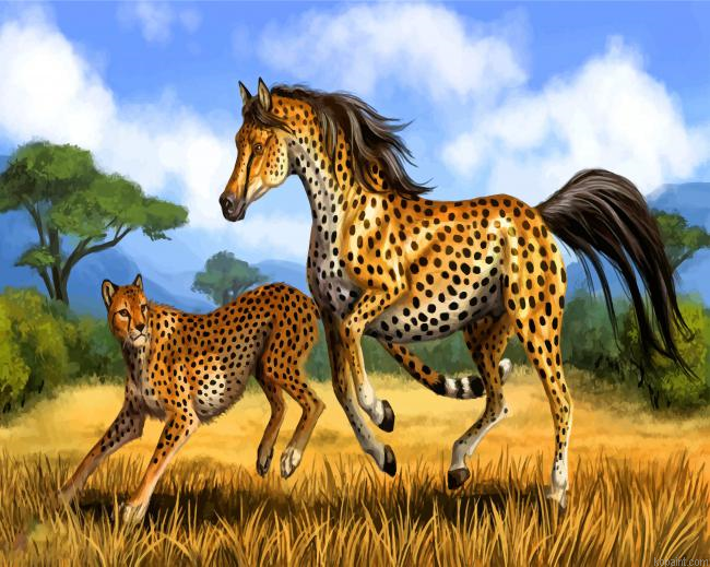 Hybrid Cheetah Horse Painting By Numberss.png