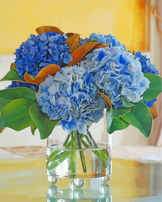Hydrangea Blur Flower Paint By Numbers