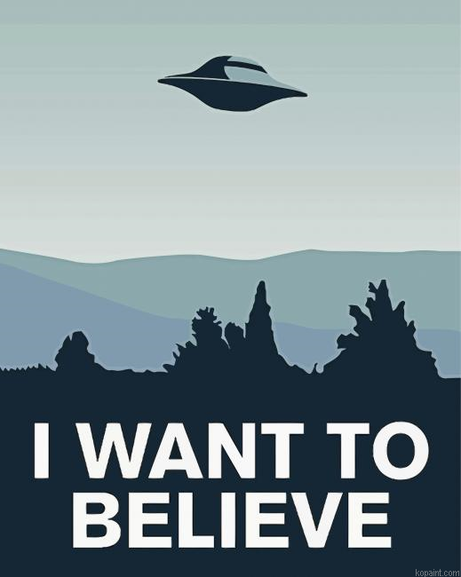 I Want To Believe Art Painting By Numberss.png