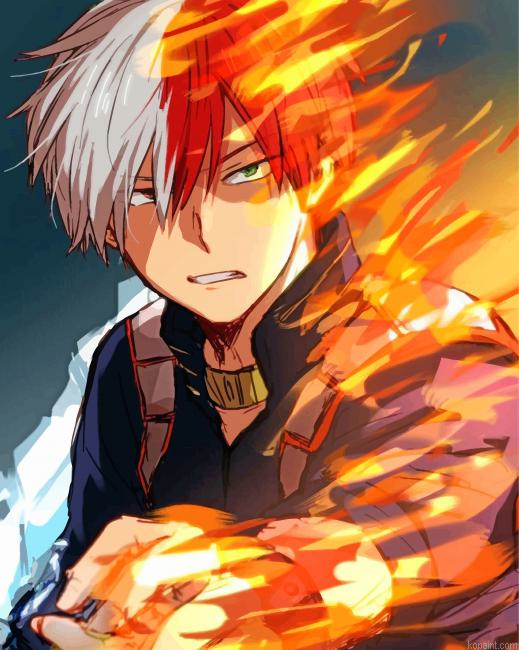 Ice And Fire Todoroki Painting By Numberss.png