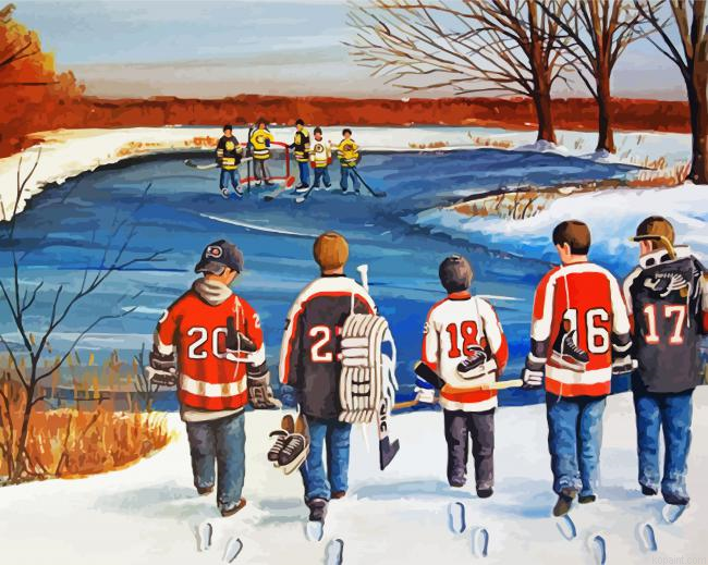 Ice Hockey Match Painting By Numberss.png
