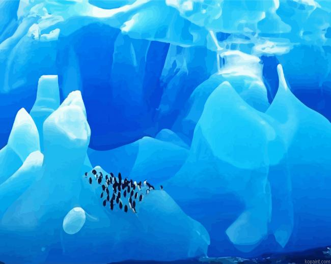 Ice Mountains In Antarctica Paint By Numbers