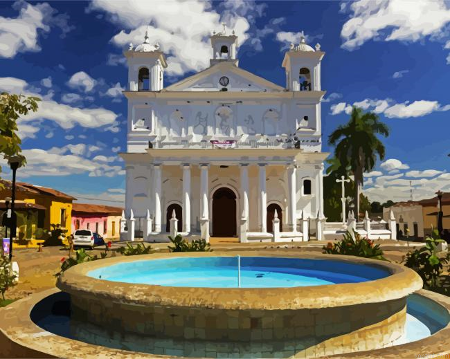 Iglesia Santa Lucia Suchitoto El Salvador Painting By Numberss.png