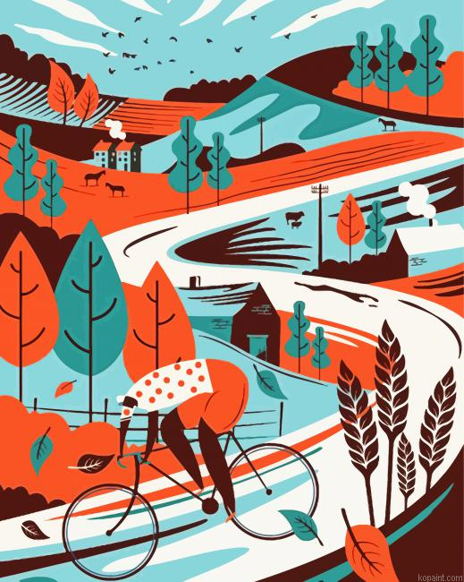 Illustration Cyclist Painting By Numberss.png