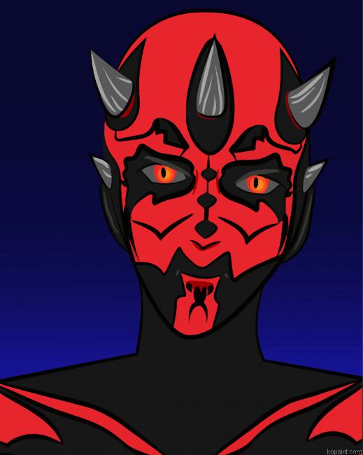 Illustration Darth Maul Painting By Numberss.png