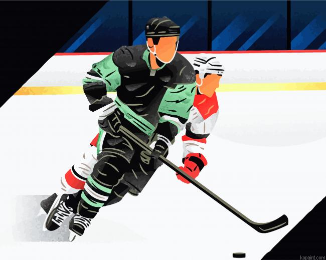 Illustration Ice Hockey Players Painting By Numberss.png