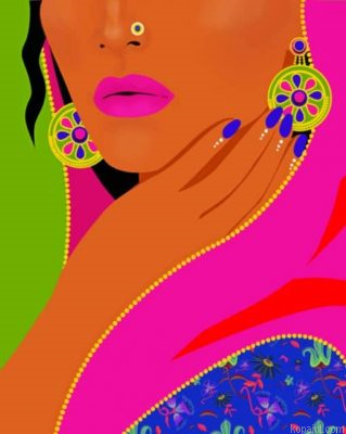 Illustration Indian Woman Painting By Numberss.png