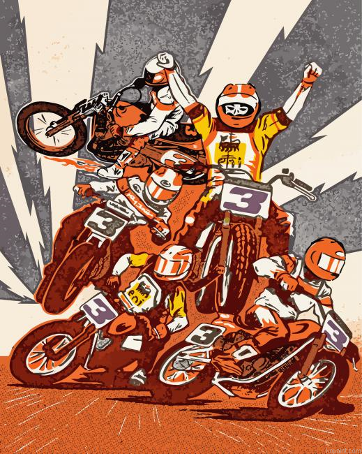 Illustration Motocross Art Painting By Numberss.png