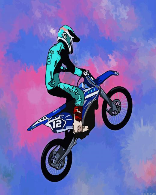 Illustration Motocross Racing Painting By Numberss.png