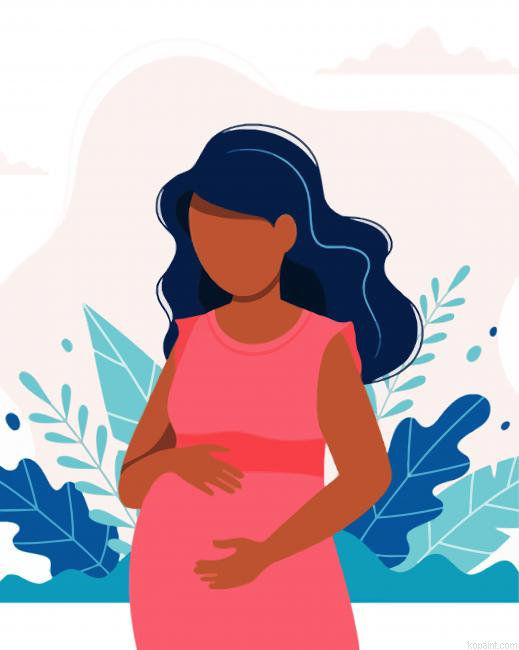 Illustration Pregnant Girl Painting By Numberss.png