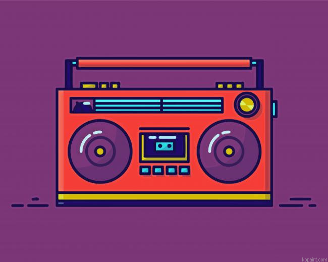 Illustration Radio Paint By Numbers
